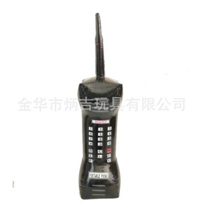 Шар фигура (15*66см) Телефон рэтро,Чёрный,1 шт.(Надувается воздухом)